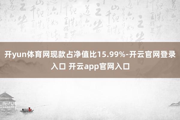 开yun体育网现款占净值比15.99%-开云官网登录入口 开云app官网入口