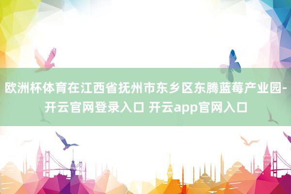 欧洲杯体育在江西省抚州市东乡区东腾蓝莓产业园-开云官网登录入口 开云app官网入口