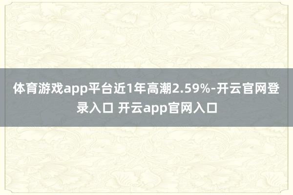 体育游戏app平台近1年高潮2.59%-开云官网登录入口 开云app官网入口