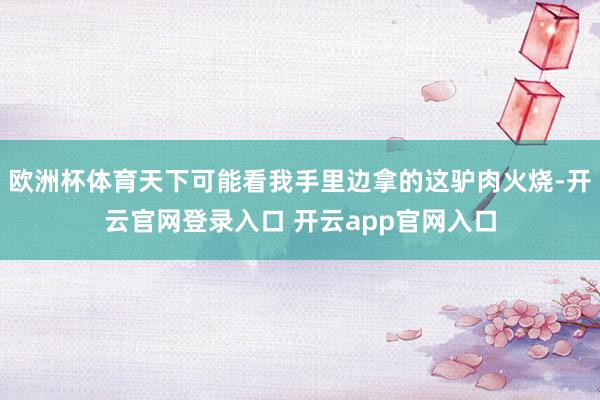 欧洲杯体育天下可能看我手里边拿的这驴肉火烧-开云官网登录入口 开云app官网入口