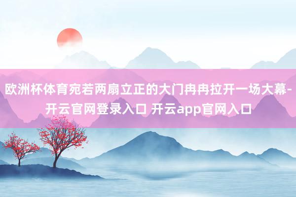 欧洲杯体育宛若两扇立正的大门冉冉拉开一场大幕-开云官网登录入口 开云app官网入口
