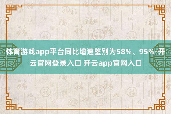 体育游戏app平台同比增速鉴别为58%、95%-开云官网登录入口 开云app官网入口