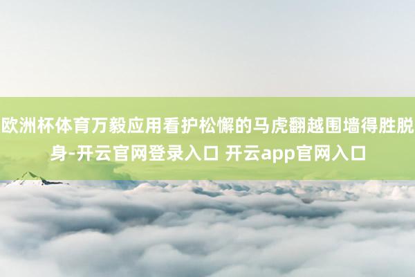 欧洲杯体育万毅应用看护松懈的马虎翻越围墙得胜脱身-开云官网登录入口 开云app官网入口