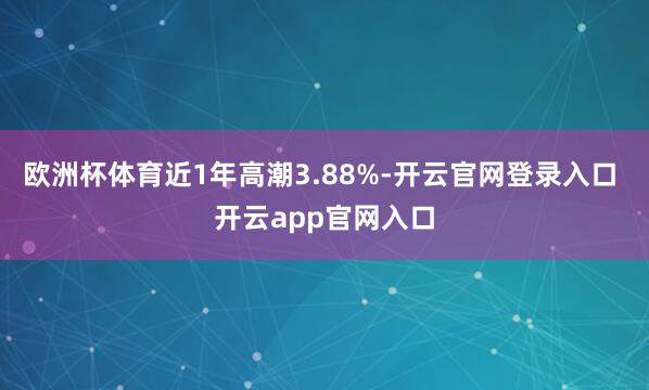 欧洲杯体育近1年高潮3.88%-开云官网登录入口 开云app官网入口