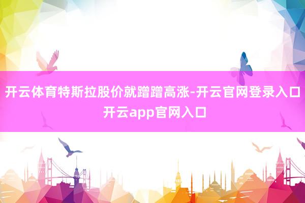 开云体育特斯拉股价就蹭蹭高涨-开云官网登录入口 开云app官网入口